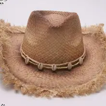 5 шт./лот Weatern стиль человек повседневная Летняя обувь соломенная шляпа мужская Повседневная Соломенная шляпа человек ковбойской шляпе
