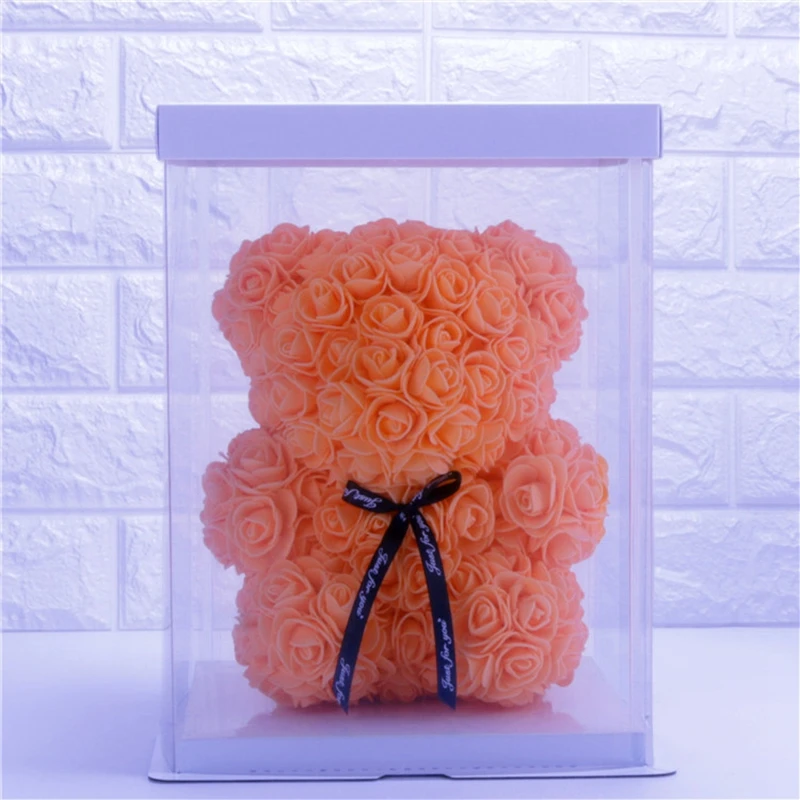 Горячие 20 см для мыльной пенки медведь розы Teddi медведь Роза цветок Искусственные новогодние подарки для подруги женщин подарок на день Святого Валентина