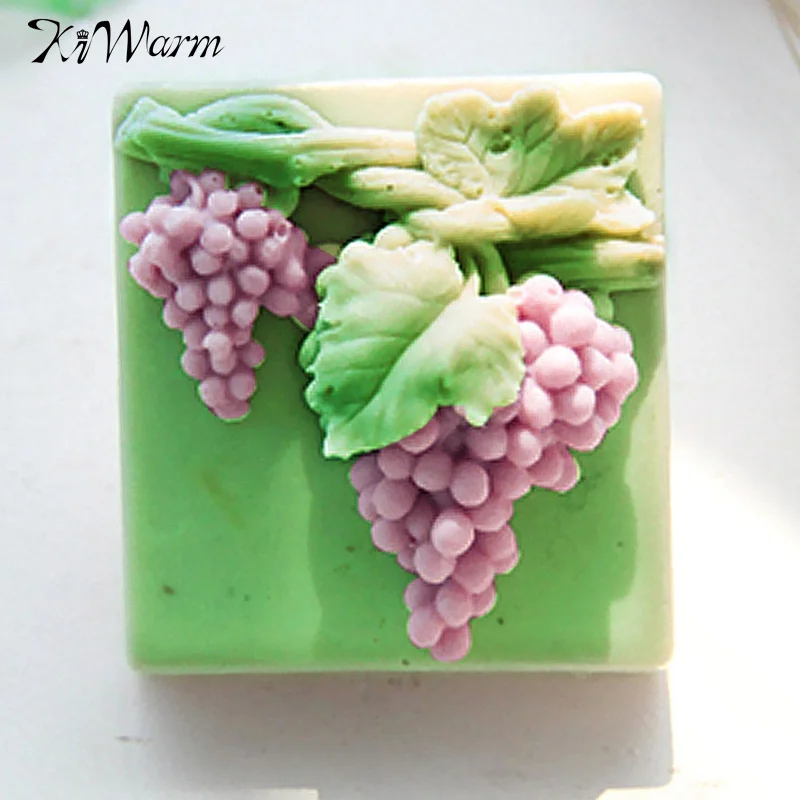 

Silicone Fondant Cake Molds DIY Handmade Soap Mold Tools Arts Fruits Grape Shape For Cake Decorations 85*80*43mm