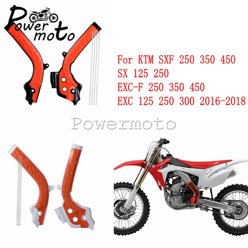 Мотокросс Оранжевый рамка Защита frameguards защиты Dirt Bike Enduro MX для KTM SX125 SX150 SXF EXC-F EXC 250 350 450