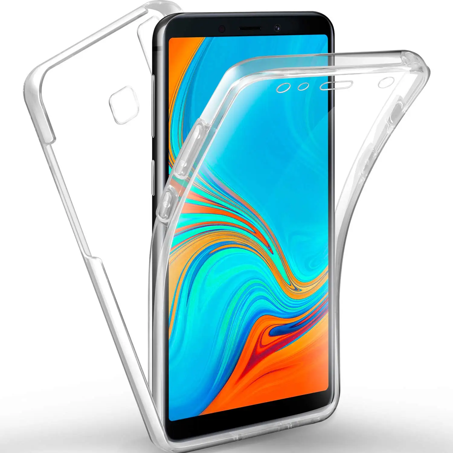 Чехол для Samsung Galaxy A9 2018 A920 чехол телефона на 360 градусов силиконовый прозрачный [2 в