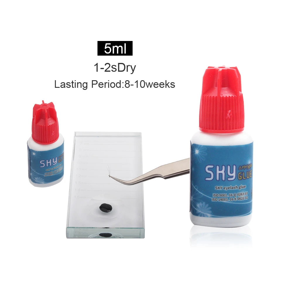 False Eye Lashes Glue Fast Dry Glue for Eyelash Extension Volume Lashes Adhesive in Eyelash Safe Glue Red bottle cap Sky Glue False Eye Lashes Glue Fast Dry Glue for Eyelash Extension Volume Lashes Adhesive in Eyelash Safe Glue Red bottle cap Sky Glue