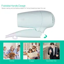 RIWA 220 В портативный мини фен для волос 1600 Вт путешественник фен компактный вентилятор Складная ручка для путешествий домашнего использования