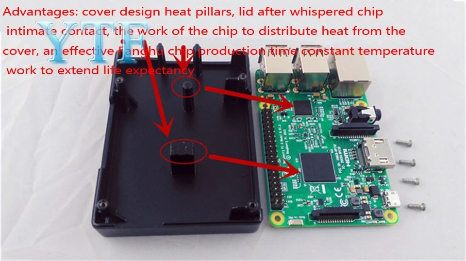 Raspberry pi 3 B/B+ чехол, алюминиевый корпус, металлический корпус с теплоотводом, охлаждающий корпус Raspberry pi