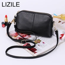 Genuine Leather Vintage Small Women Crossbody Bag Clutch Purse Wristlet Women handbag 2017