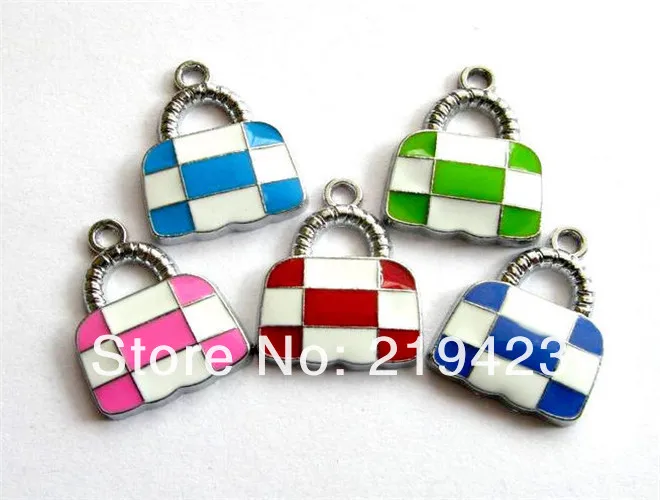 50pcs SK518 Bag 23x18mm DIY Hang Charms Pendands Jewelry accessories Fit cellphone&wristband