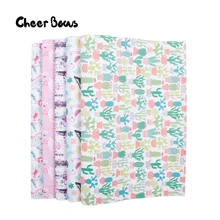 22*30 см Синтетическая кожа ткань Фламинго кактус напечатанный Pu искусственная ткань для DIY мешок обувь материал ручной работы ремесла украшения