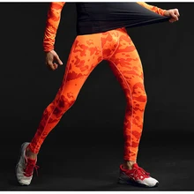 Камуфляжные кроссовки длинные Легинсы сжатия быстрое высыхание Фитнес спортивные Леггинсы упражнения для верховой езды для велосипеда и уличных видов спорта