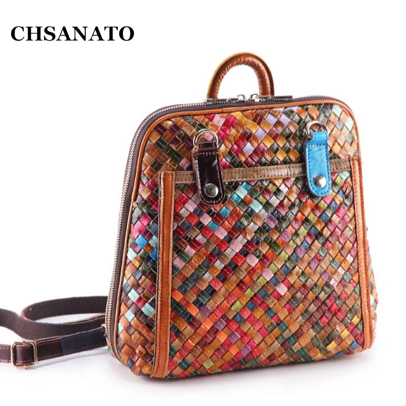 CHSANATO, повседневный женский рюкзак из натуральной кожи, высококачественный рюкзак-слинг, Mochila Feminina, школьная сумка для подростков