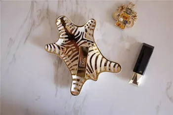 

Export European pop jewelry ring collection plate home for lovely modelling and design golden Tiger stripes candy tray