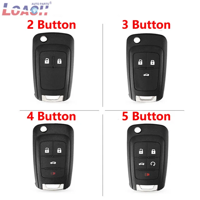 

Chevrolet Lova Sail Aveo Cruze 2/3/4/5 Buttons Replacement Remote Case Fob Cover Flip Folding Key Shell Blank