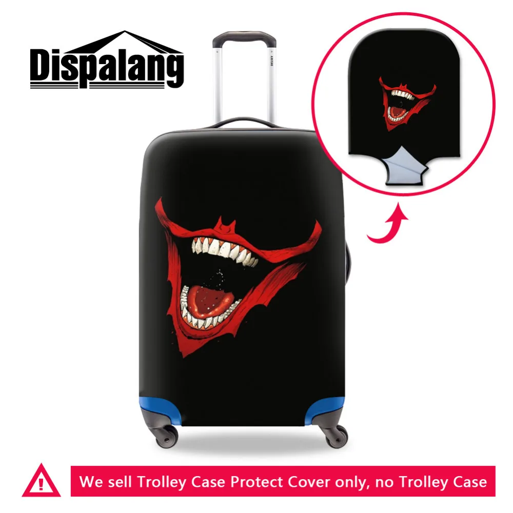Стильный большой рот Прохладный Череп Защитный Водонепроницаемый чехол для багажа для 18-30 дюймов чемодан на колесиках эластичные мужские дорожные аксессуары