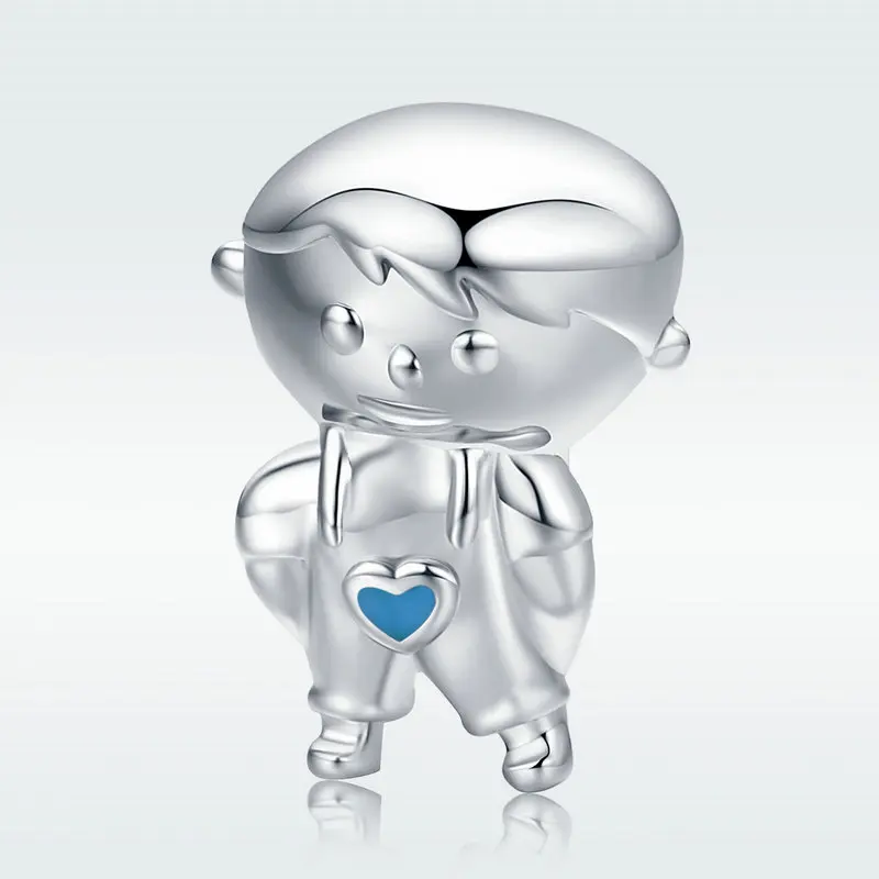 

MYBEBOA May New 100% 925 Sterling Naughty Boy Kid Children Charm Beads fit Original Pandora Bracelet Women Beads Jewelry