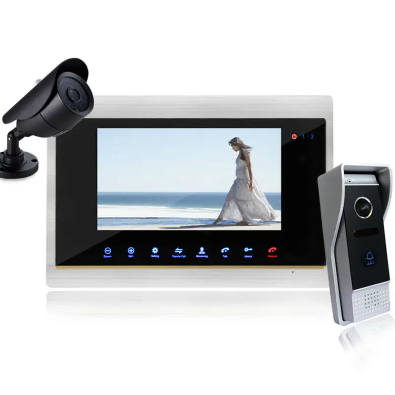 Homefong 7 Wired Night Visual Video font b Door b font Phone Doorbell Intercom System Home