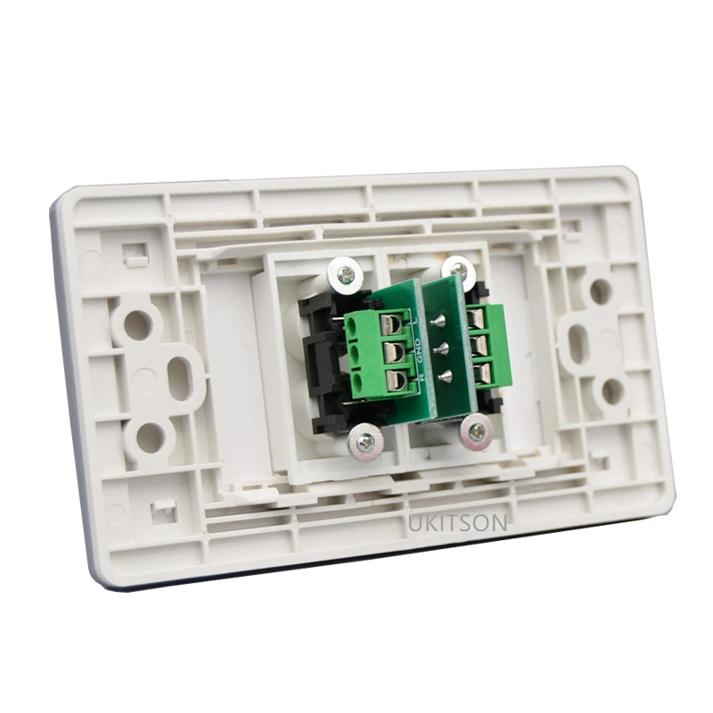 120mm Free Solder Dual Audio Plug Panel pic 2
