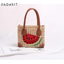 Новые соломенные сумки для женщин вышивка ручная тканая корзина сумки для женщин Повседневная сумка для девочек Летняя Пляжная сумка через плечо