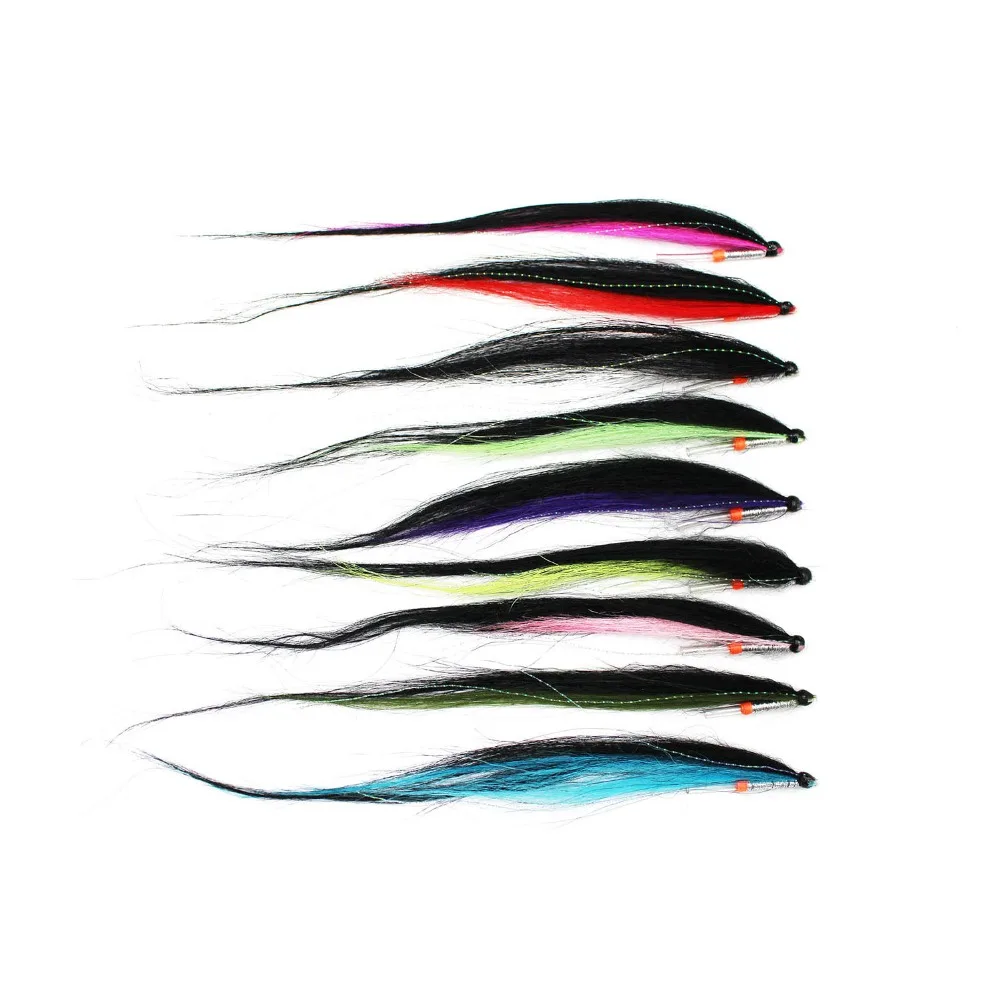 Tigofly 9 шт./лот 9 цветов Тощий Sunray Shadow Tube Fly Набор 16-20 см Для лосося форели Steelhead Fly Рыболовные Мухи приманки набор
