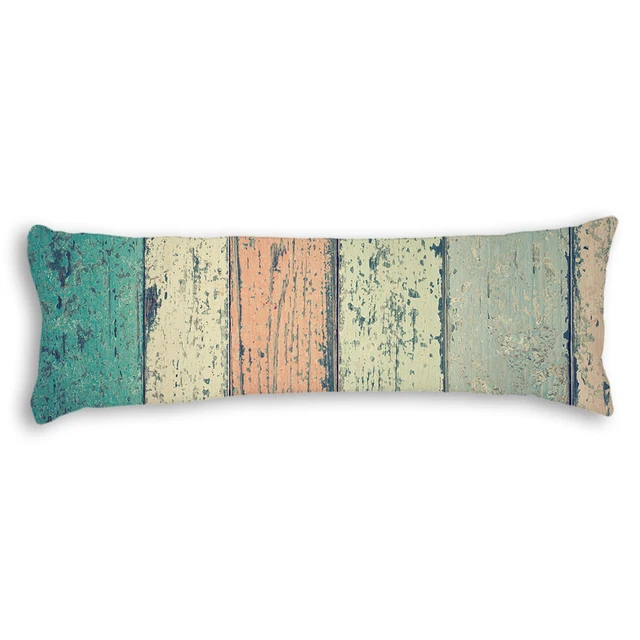 Vintage Retro Wooden Pattern Pillowcase Long Body Pillow Cover Extraordinary Teal Decorative Bed Pillows Vintage Retro Wooden Pattern Pillowcase Long Body Pillow Cover Extraordinary Teal Decorative Bed Pillows