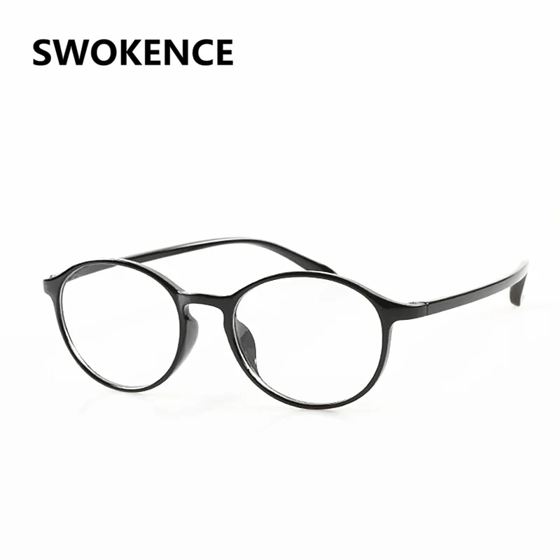 Бренд swokence дизайнерские неразрывный очки для дальнозорких Для мужчин Для женщин памяти прочность TR90 рамка покрытая цельной полиуретановой кожей пресбиопические очки R120
