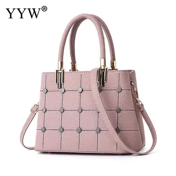 

2018 New Fashion Women Handbags High Quality Rivet Women Bags Pu Leather Shoulder Messenger Bags Sweet Tote Bag Bolsa
