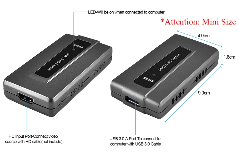 Видео Аудио конвертер USB3.0, 1080 P 60fps HD, преобразовать HDMI видео USB3.0 для Windows. Mac, Linux Бесплатная доставка