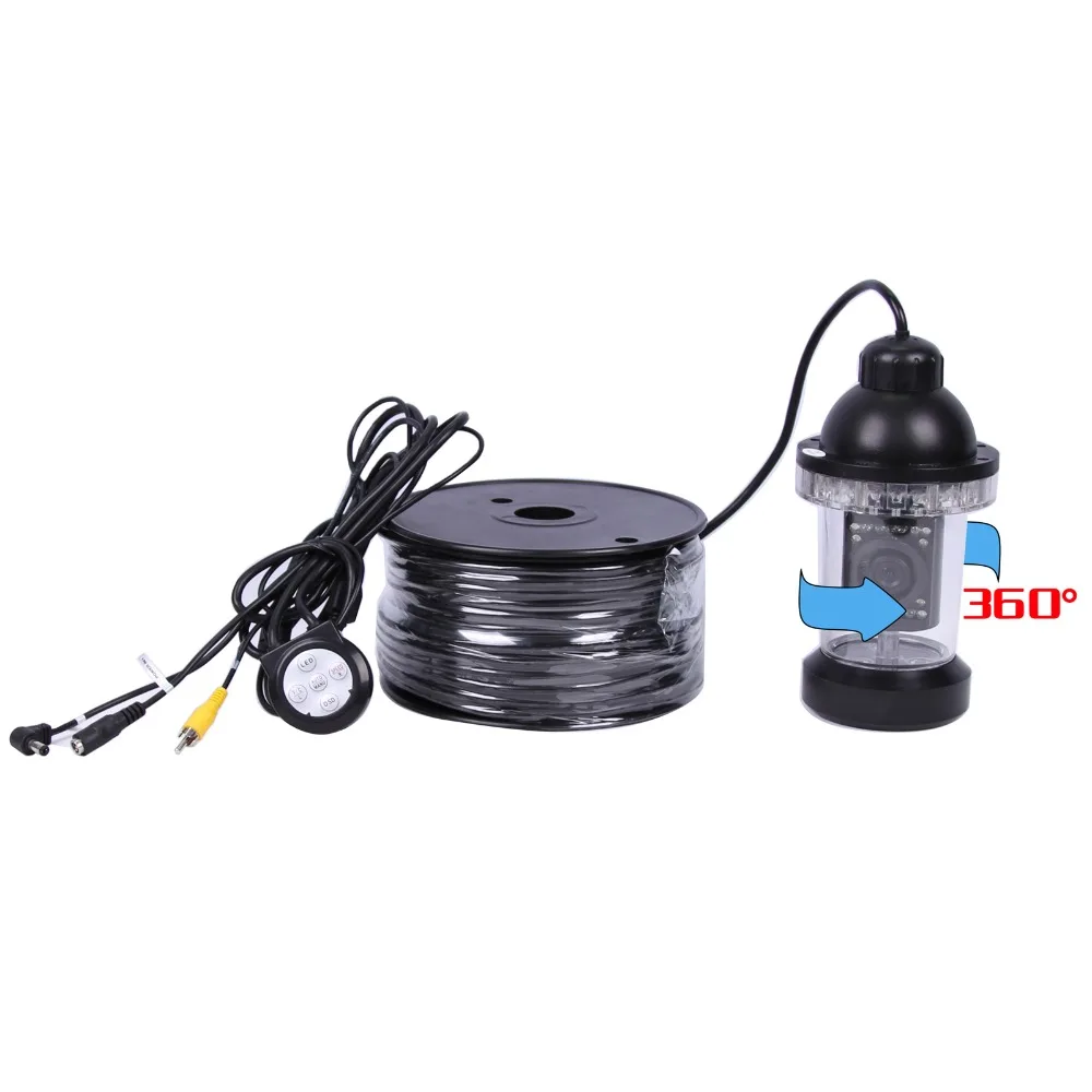 

360 degree rotative camera under water finshing camera panning camera remote revolve control camera 30M