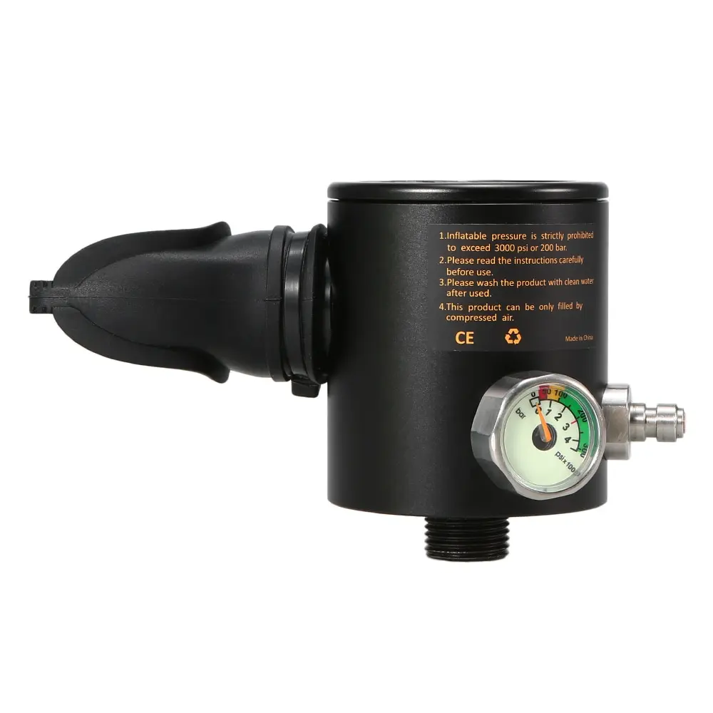 

#Professional 0.5L Oxygen Cylinder Head Scuba Diving Respirator Part Diving Regulator Breather with Gauge Diving Equipment