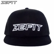 Zefit приталенная бейсболка с плоским козырьком кепки акриловые Полное Закрытие Мода 3D вышивка черные шапки
