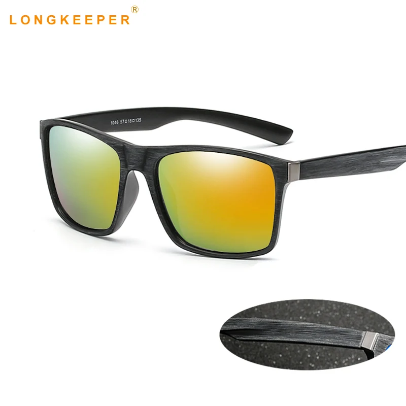 

Snelle Planga Imitate Bamboo Sunglasses Men Polarized Yellow Wooden Sunglasses Driving Googles Glasses lunette de soleil homme