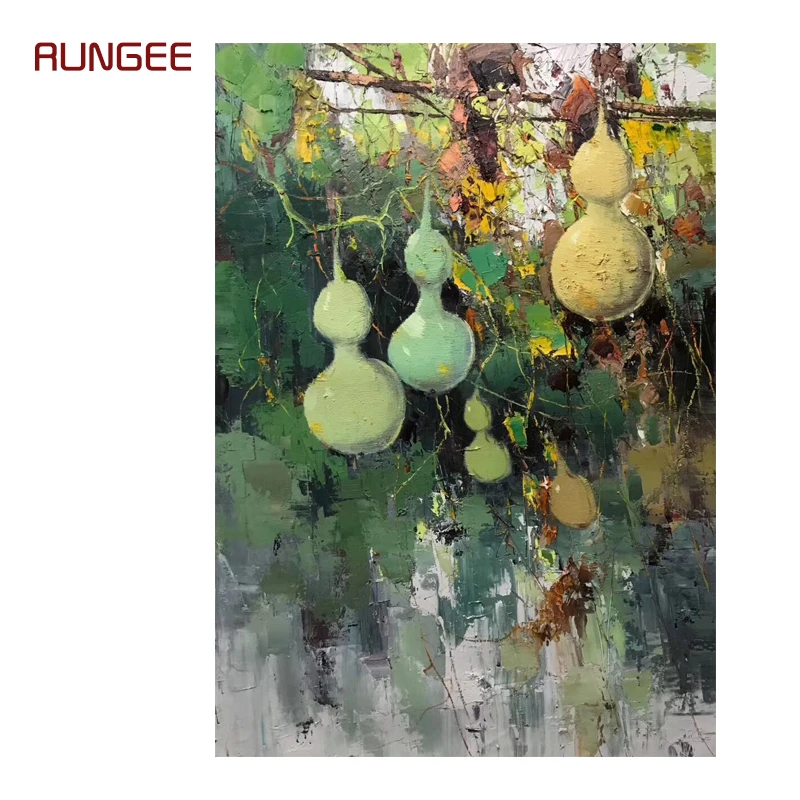

100% Hand Painted Abstract Plant Art Oil Painting On Canvas Wall Art Wall Adornment Pictures Painting For Living Room Home Decor