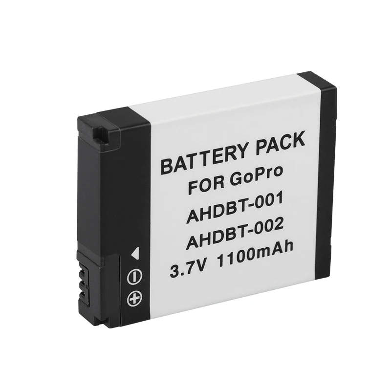 Dinto 2 шт. AHDBT 001 002 AHDBT001 1100 мА/ч 3 7 в Li Ion Батарея для Gopro HD Hero 1 960 голая Surf Hero|battery for gopro|3.7v