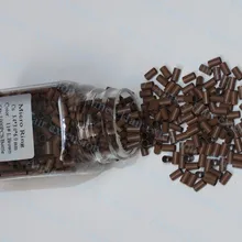 3,4*3,0*6.0mm11# L. brown1000pcs/лот медные развальцованные кольца легко замки/медная трубка микро Ссылка/Кольцо/бусина для наращивания волос