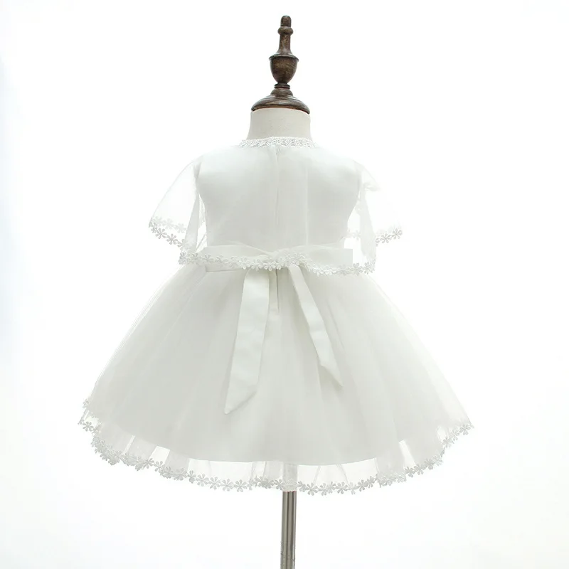 BBWOWLIN Белый 3 шт. принцессы для девочек, предназначенное для ребенка ясельного возраста платье для крещения для маленьких девочек в возрасте 1 года одежда для дня рождения, крещения, бальное платье 9034