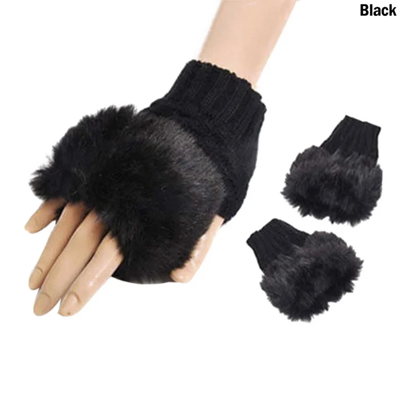 

Drop shipping HEFLASHOR 1PCs New Woolen Female Hearts Christmas Knitting Half Finger Sleeve Gloves Autumn and winter warm gloves