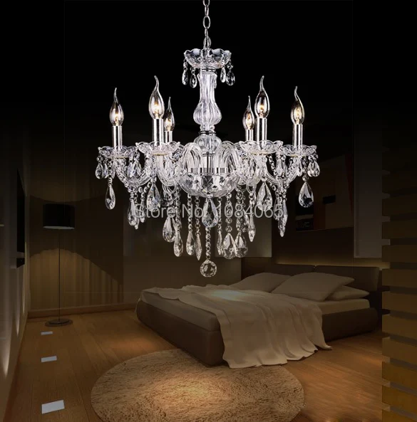 Nuova moda lampadari di cristallo lampada a sospensione luce per soggiorno camera da letto 110 v.jpg Lampada a sospensione cristallo