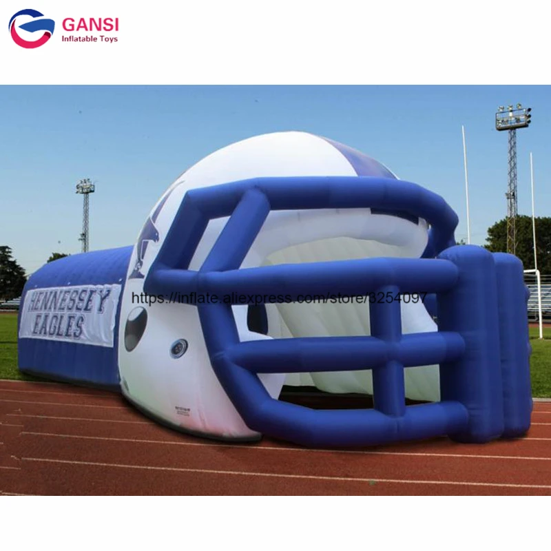 Outdoor advertising inflatable football helmet tunnel toy tents