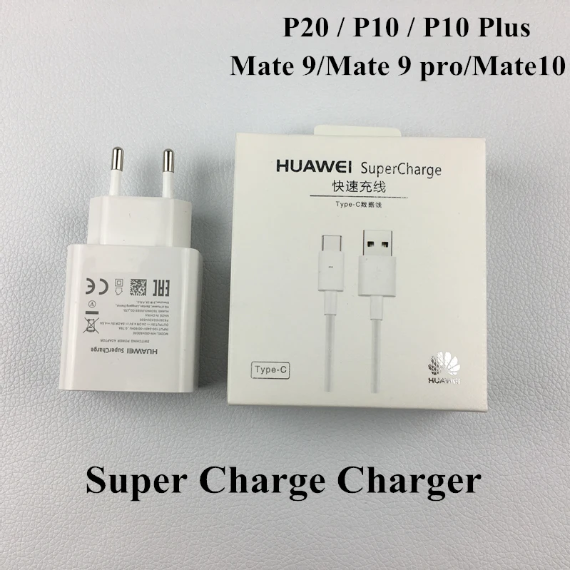  Original Huawei P20 Charger Mate 9 10 pro P10 plus Supercharge EU Wall adapter 5A Fast Quick Charge