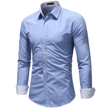 

#4 DROPSHIP 2018 NEW HOT Fashiuon Men's Autumn Casual Formal Solid Slim Fit Long Sleeve Dress Shirt Top Blouse Freeship