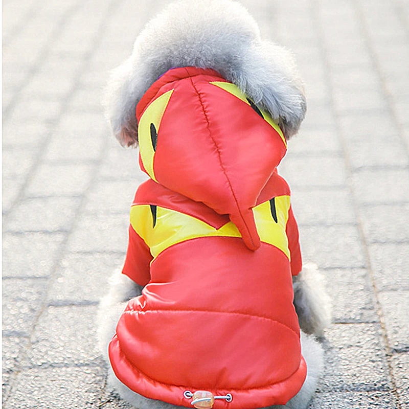 Small Dog Clothes Winter Coat Hooded Down Jacket Pet Clothing For Dogs And Cats Warm Outerwear Waistcoat Cat Clothes Vest
