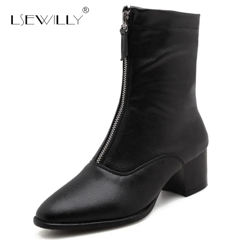 Buy Lsewilly Stretch Fabric Boots Women Round Toe Zip