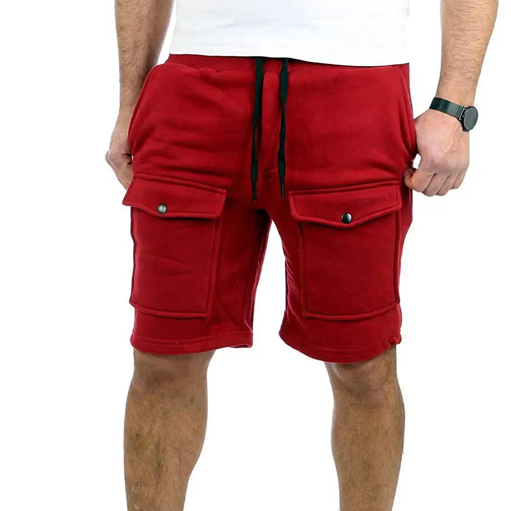 Летние спортивные мужские однотонные шорты Fifth Фитнес Брюки