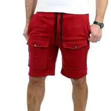 Летние спортивные мужские однотонные шорты Fifth Фитнес Брюки