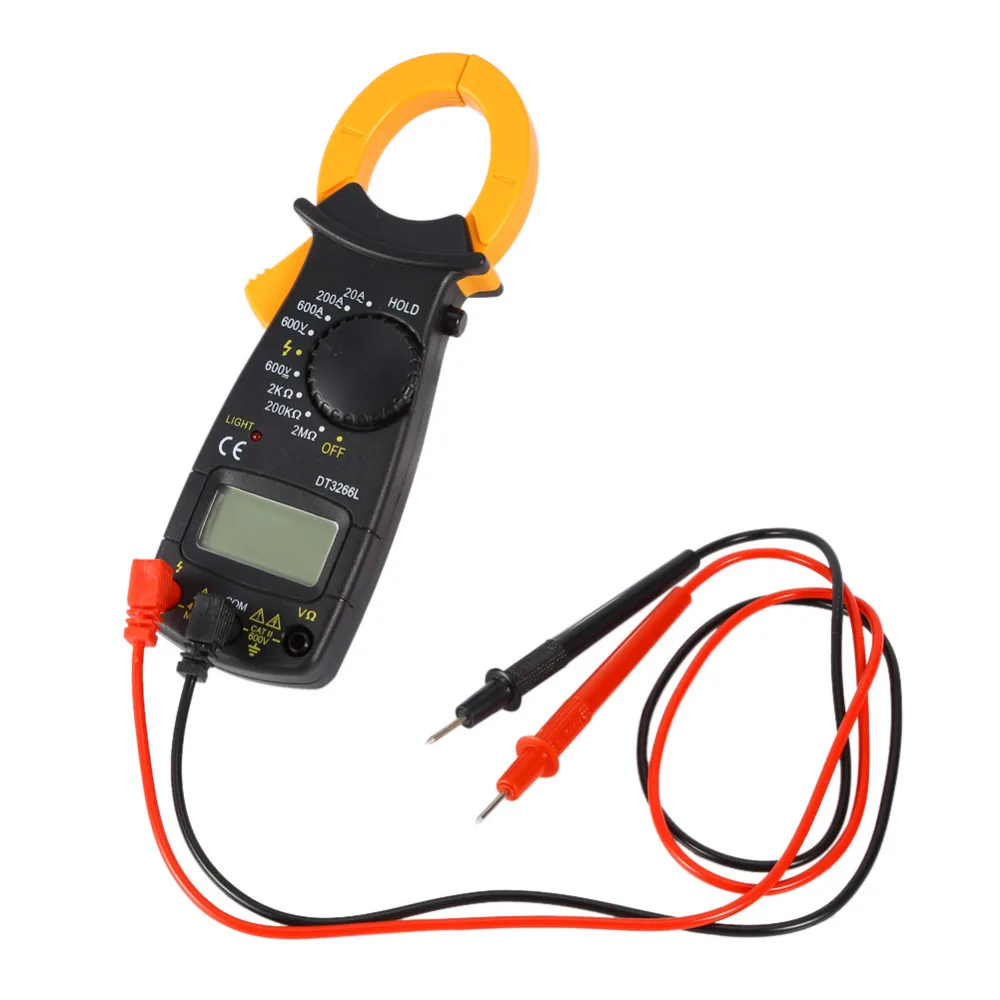 Цифровой DT 3266L мультиметр Токоизмерительные клещи Вольтметр Амперметр 600A AC/DC ток