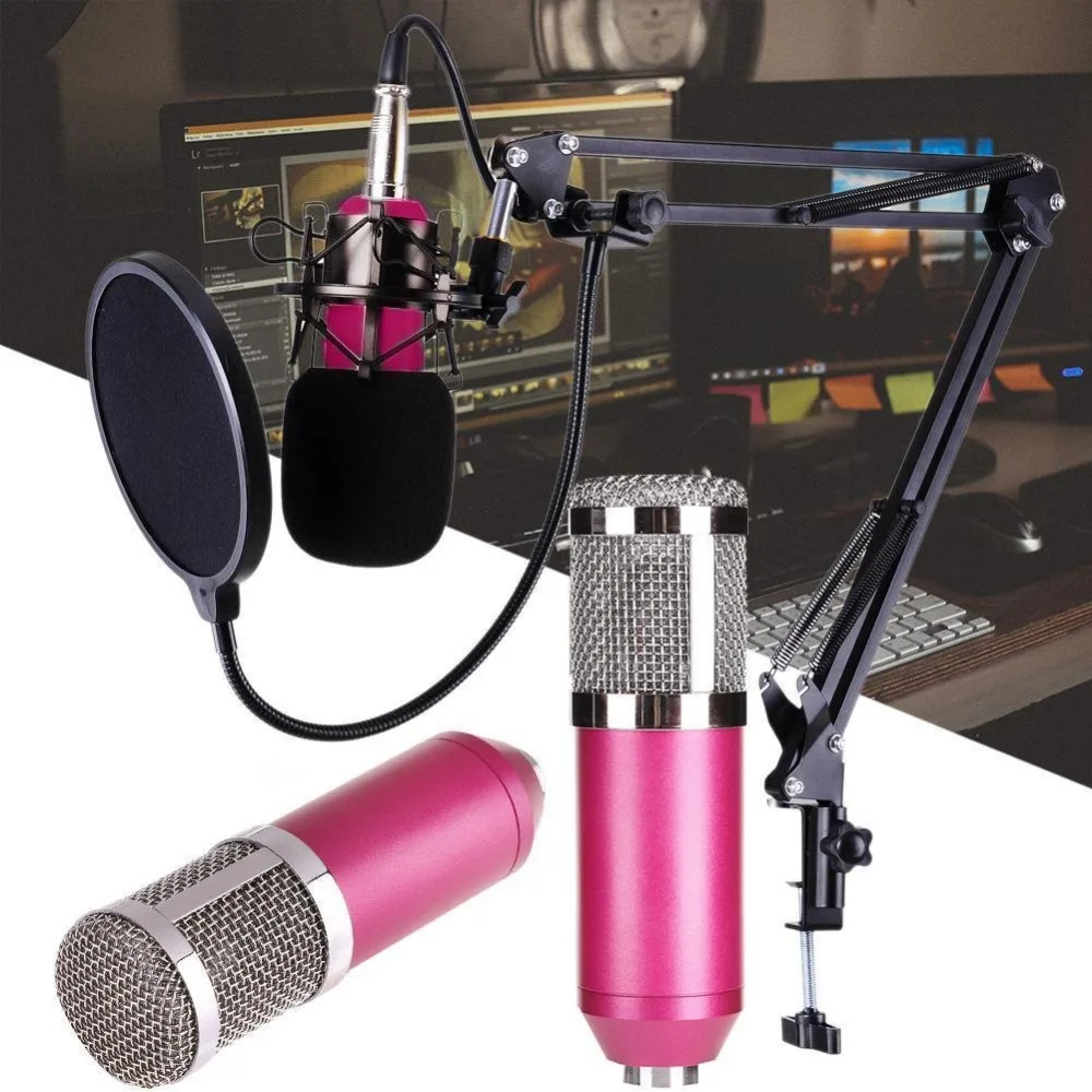 Профессиональный bm 800 конденсаторный микрофон для компьютера аудио караоке микрофон Студийный запись микрофоны Наборы