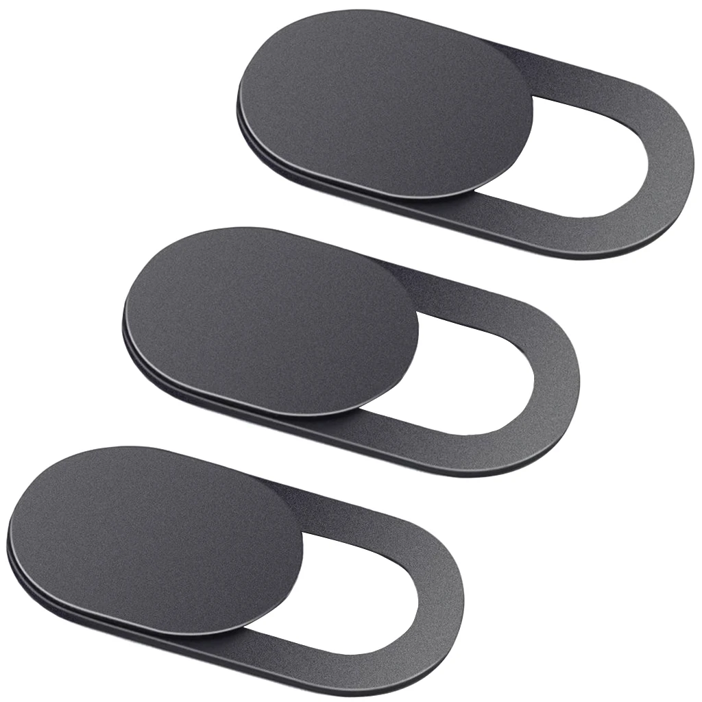 

3 Pack Black Aluminum Alloy Webcam Cover Camera Privacy Sticker for Phone Laptop Tablet T1