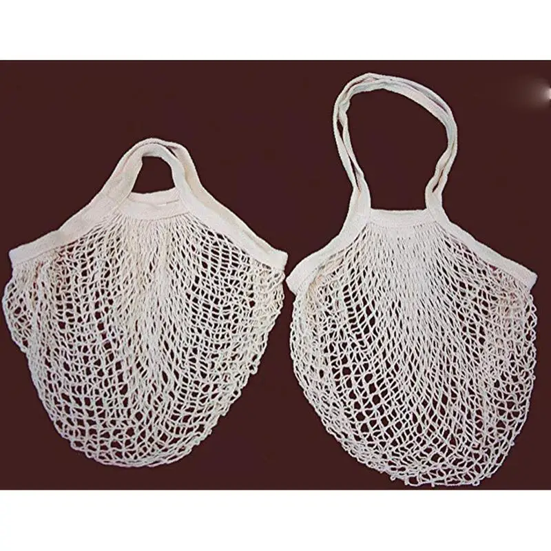 Lightweight Cotton Net Bag String Knit Practical Simple Portable Shopping Net Bag Storage Handbag For Shopping Outdoor
