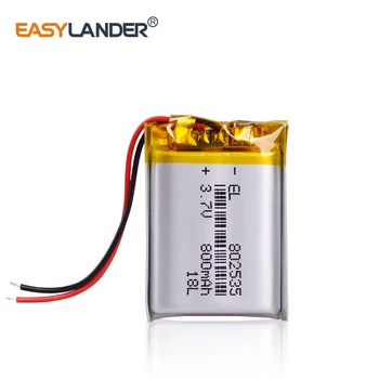

802535 3.7V 800mAh 082535 Lithium Polymer Li-Po li ion Rechargeable Battery cells For Mp3 MP4 MP5 GPS PSP mobile bluetooth