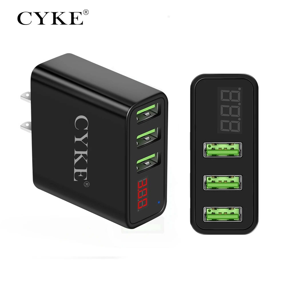 

CYKE 15W/3A Universal Led For Xiaomi Mi7 Charger Phone USB Wall Adapter For Huawei P20Lite Travel Charger Fit in Canada USA