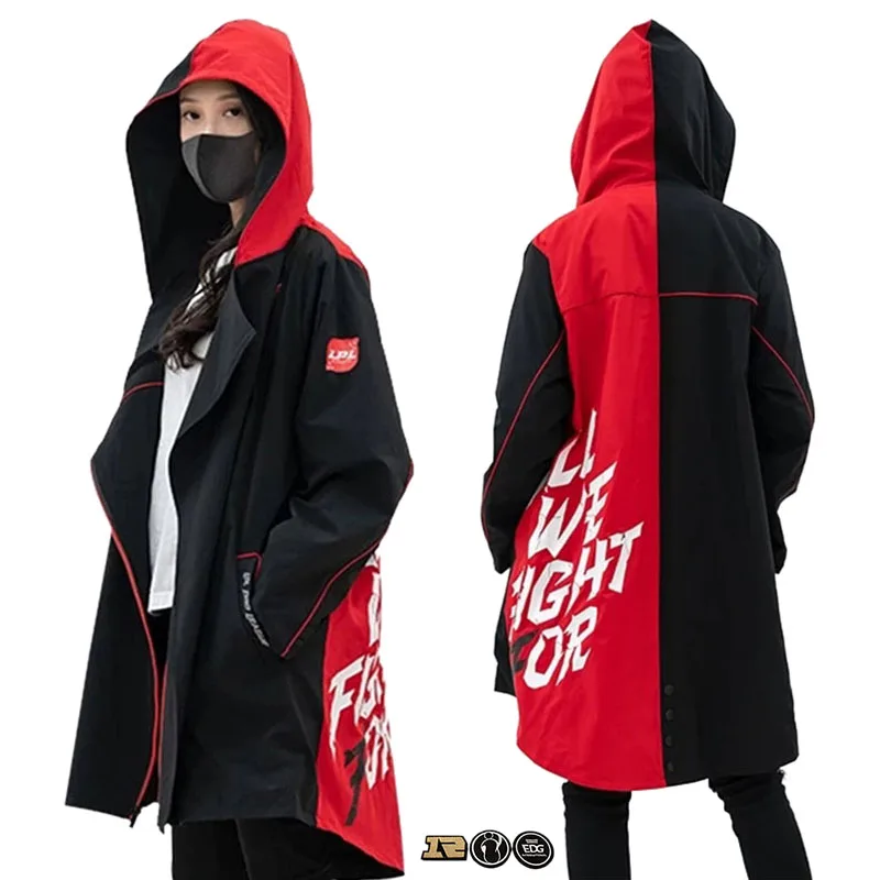 

LOL 2018 LPL Global Finals Battle Suit S8 Competition Season IG Edg RNG Team Trench Uniform Cosplay Costume Long Coat Women Men