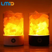 USB Crystal Light Природные Гималайской соли лампа Светодиодная лампа создатель Indoor яркая настольная лампа Спальня лава лампа